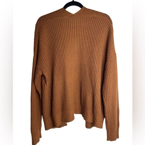 MDouble Zero Open Front Knit Cardigan Brown Size Mystical Medium - Picture 3 of 5